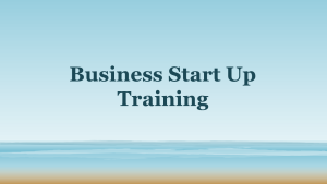 Business Start Up Training
